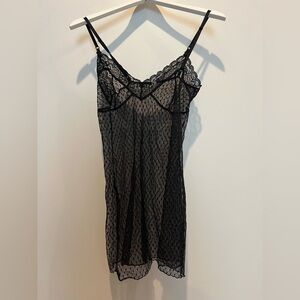 Elegant Black Lace Chemise